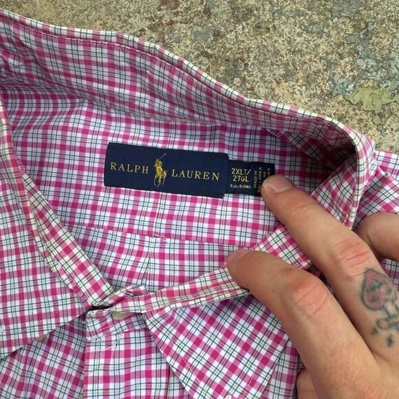 Ralph Lauren Polo Classic Logo Button Up Plaid Shirt - Picture 3 of 3